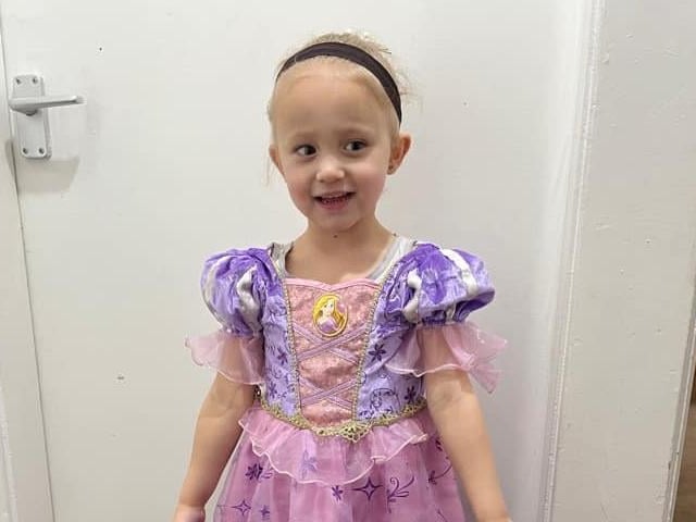 Phoebe-grace, age 4, from Mansfield Woodhouse, dressed as Rapunzel.