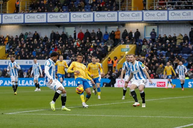 Action during the Sky Bet League 1 match against Huddersfield Town FC at the One Call Stadium, 21 Sept 2024, Photo credit Chris & Jeanette Holloway / The Bigger Picture.media