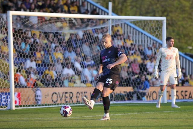 Louis Reed during the Sky Bet League 1 match against Peterborough Utd FC at the One Call Stadium, 30 April 2025, Photo credit Chris & Jeanette Holloway / The Bigger Picture.media