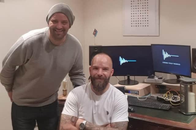 School friends Miles Waite, left, and Glenn Bradford are launching a record label.