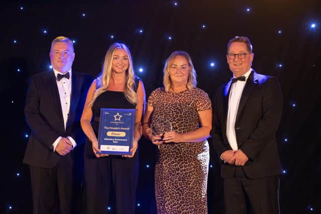 Acting Chair, Graham Ward and Acting Chief Executive, Dave Selwyn with Louise Heath and Amy Dewar