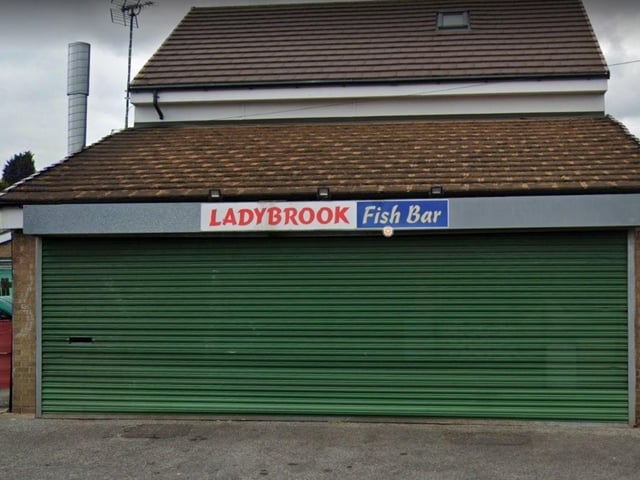 Ladybrook Fish Bar on Simpson Road, Mansfield. Last inspected on September 19, 2024.