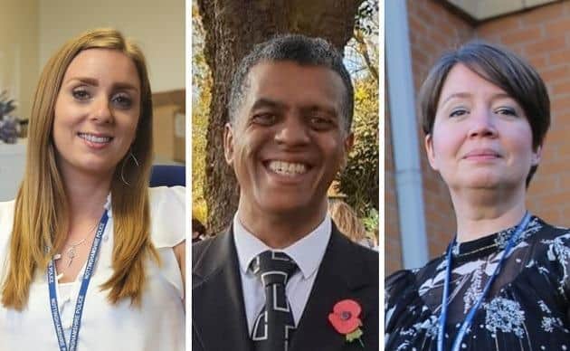 Protect officers Kirsty Jackson, Shaun Douglas and Dale Richardson