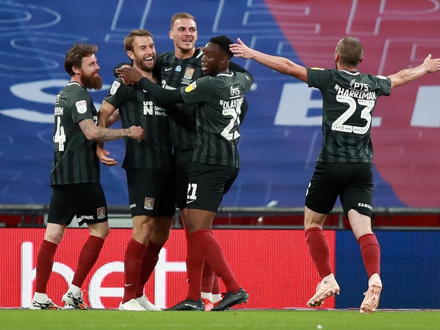 Northampton breezed past Exeter City 4-0 to seal their place in League One. They beat Cheltenham in the semi-finals.
