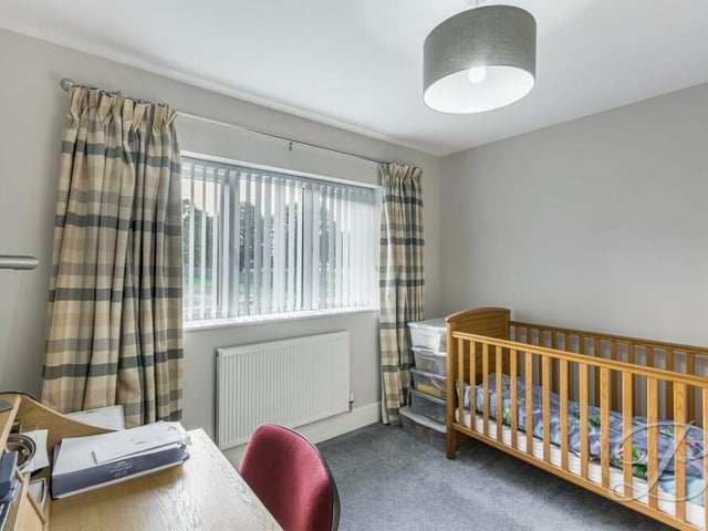 The fifth and final bedroom is currently set up for a toddler. But it's a versatile space that could also be utilised as a home office.