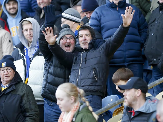 Mansfield Town fans watched their side beaten at home in the league for the first time this season.