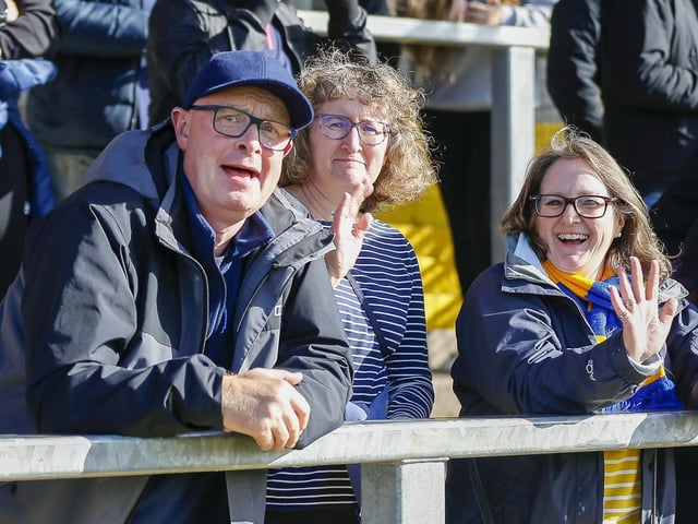 Mansfield Town fans ahead of the victory at Barrow.
