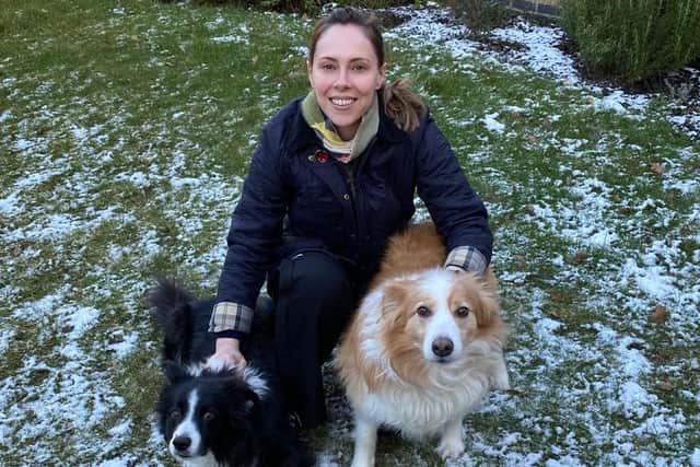 Emma Foody with her dogs