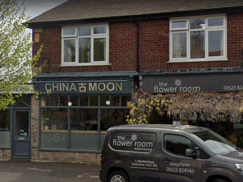 China Moon on Mansfield Road, Edwinstowe. Last inspected on May 12, 2022.