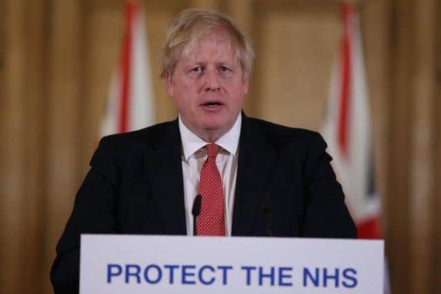 Prime Minister Boris Johnson at the daily press briefing at Downing Street on March 22, 2020 in London, England. Copyright: Getty Images