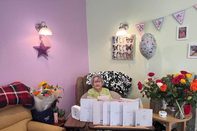 Jean celebrating her 91st birthday