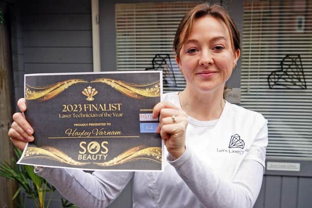 Hayley Varnam was named laser technician of the year.