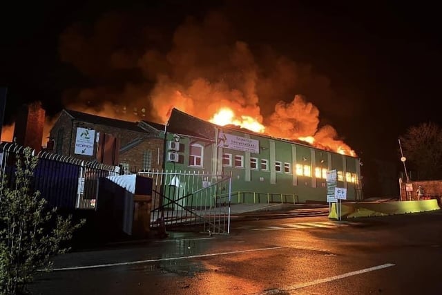 The fire at Savanna Rags in Mansfield has been burning through the night.