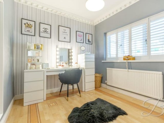 Like all the rooms within the bungalow, the second bedroom is beautifully presented. It could be used as a dressing room.