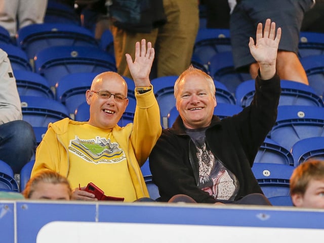 Mansfield Town fans during the Sky Bet League 2 match against Carlisle Utd.