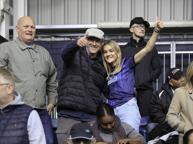 Happy Stags fans at Luton Town.