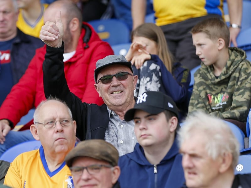 :Mansfield Town fans at the draw with AFC Wimbledon.
