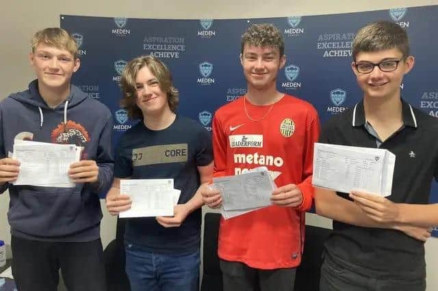 Year 11 students, Jacob Playford, Ethan White, Ashley Lee-Stevens and Matthew Gascoigne have received their GCSE results.
