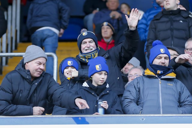 Mansfield Town fans watched their side beaten at home in the league for the first time this season.