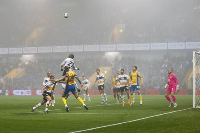 Stags action during the Carabao Cup match against Port Vale FC at the One Call Stadium, 30 Oct 2023  
Photo credit : Chris & Jeanette Holloway / The Bigger Picture.media