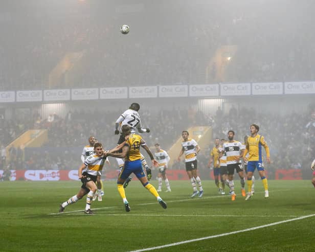 Stags action during the Carabao Cup match against Port Vale FC at the One Call Stadium, 30 Oct 2023  
Photo credit : Chris & Jeanette Holloway / The Bigger Picture.media