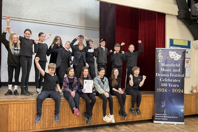 Flying High Performing Arts group who took first place in the acted scene class at this year's festival. Photo: Submitted