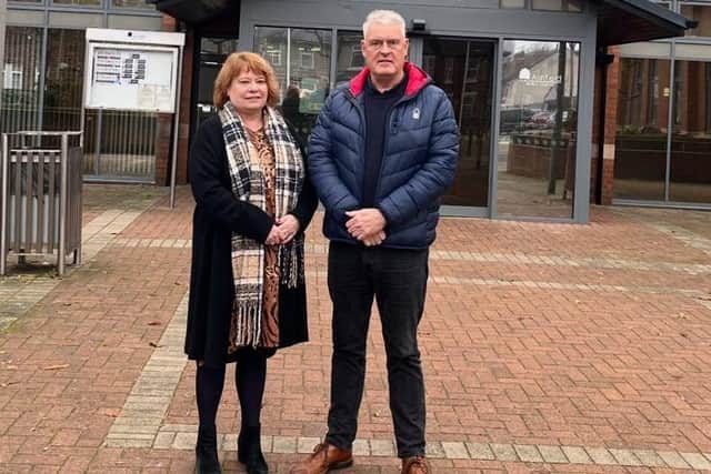 Reform UK MP Lee Anderson with Councillor Dawn Justice