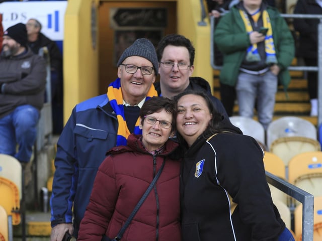 Mansfield Town fans ahead of the win over Barnsley. All pics: Chris and Jeanette Holloway