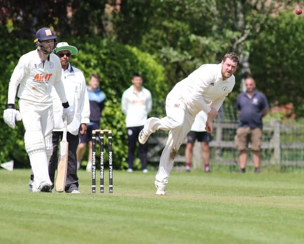 Adam Dobb - late partnership could not save Mills from defeat.