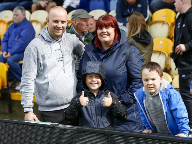 Mansfield Town fans ahead of the win over Stockport County.