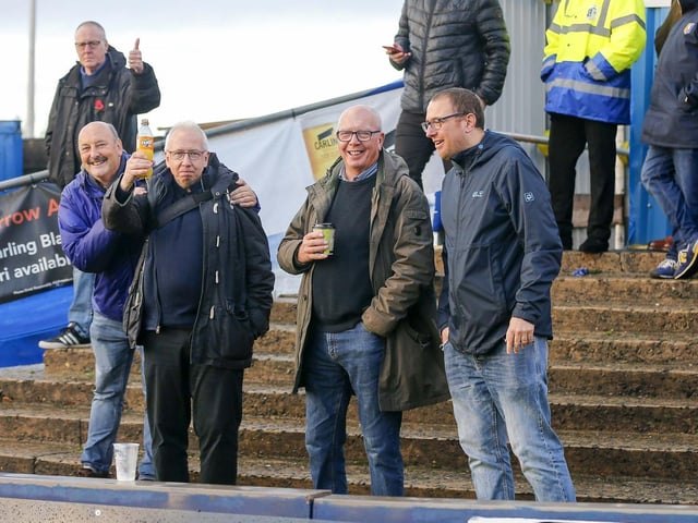 Mansfield Town fans who watched the 1-0 win at Barrow.