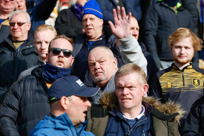Mansfield Town fans ahead of the 2-0 win at Bradford City.