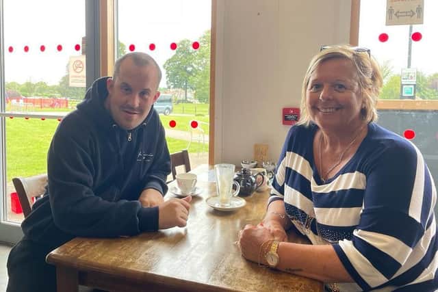 Chad Tesoriere With his mum Amanda Quinn at Rumbles Community Cafe. (Photo by: Local Democracy Reporting Service)