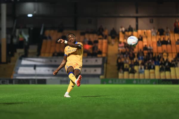 Deji Oshilaja in action during the Jersey Mike’s Trophy match against Port Vale FC at Vale Park, 06 Oct 2026. Photo credit Chris & Jeanette Holloway / The Bigger Picture.media