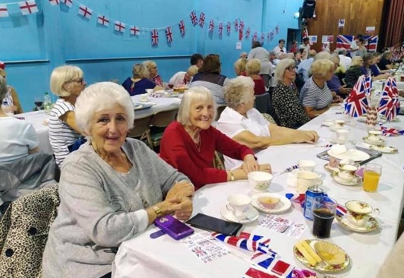 Guests drank tea from fine china - can you spot any familiar faces?