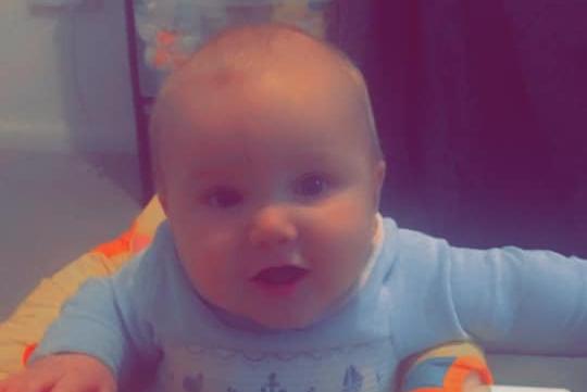 This photo of Ollie, seven months, was sent to us by Katy Foster