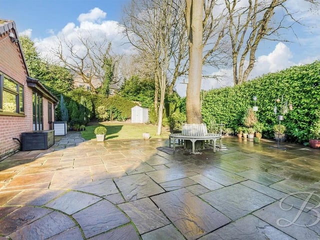 The stunning patio area is the perfect place to entertain.