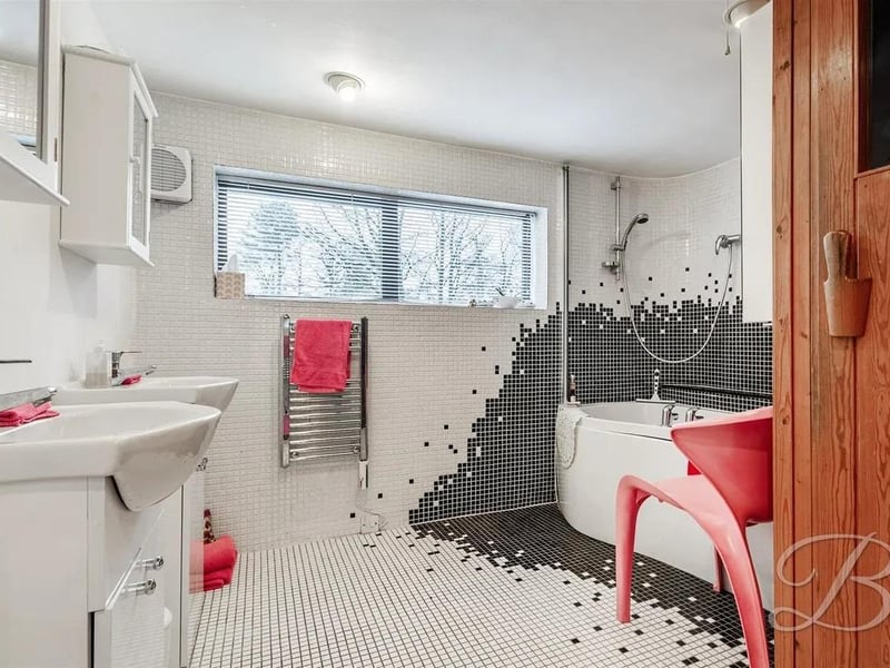 The modern four-piece ensuite bathroom is complete with your very own private sauna.