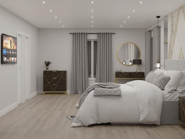 All the bedrooms at the Hucknall bungalow are beautifully presented, as this one emphasises.