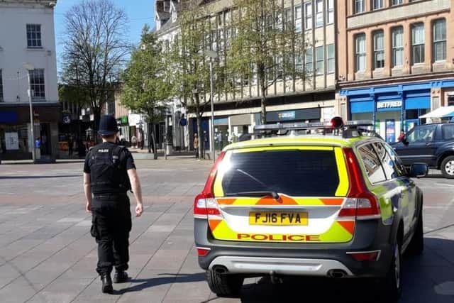 A swift police response led to the arrest of a suspect after a man was reported to have waved a knife in the street