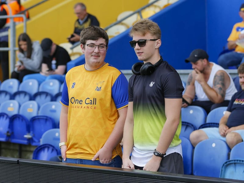 Mansfield Town fans ahead of the draw with Bradford City.