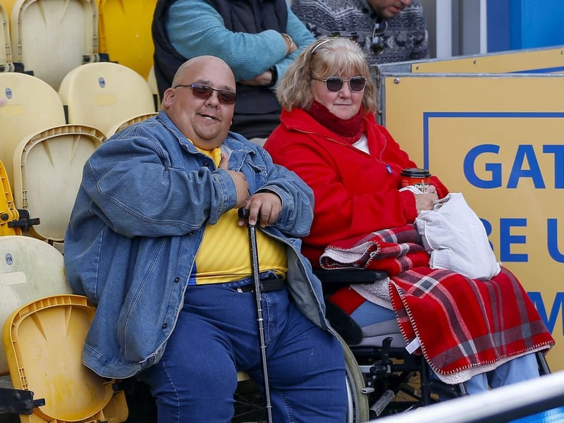 Mansfield Town fans ahead of the win over Barrow.