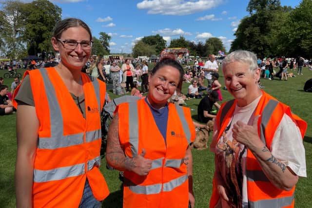From left, Coun Helen-Ann Smith, Coun Jodine Cronshaw and Coun Rachel Madden are helping at the event. (Photo by: Ashfield Independents)