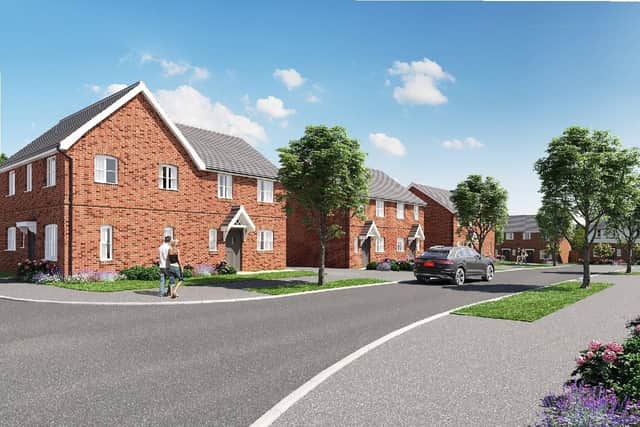 A computer-generated image (CGI) of how the new development in Sutton might look.