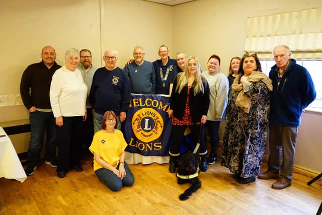 Edwinstowe and Dukeries Lions. Members before their evening presentation event.