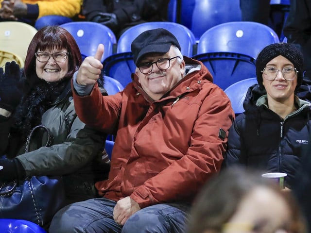 Mansfield Town fans ahead of the defeat to MK Dons.