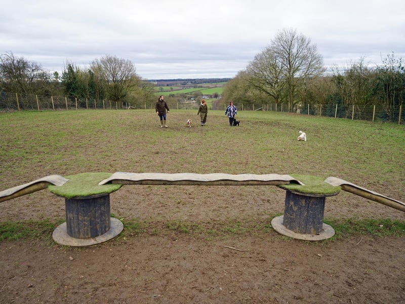 There is equipment on site for dogs to use for training and recreational purposes.