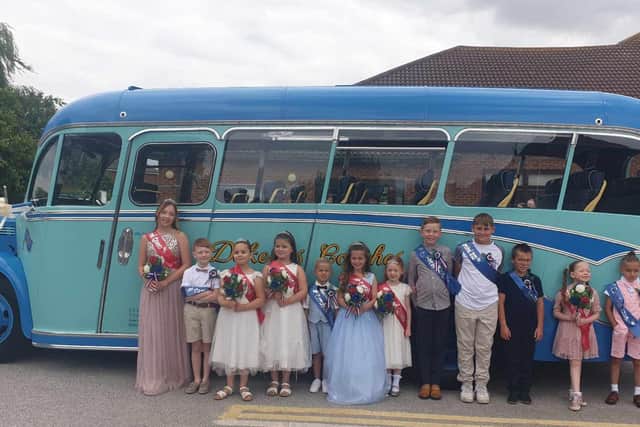 Carnival Kings and Queens set up at the Oaklands, representing schools in the Parish. Children made their way from the Oaklands Complex to Warsop Carrs, to officially open the Carnival at noon. Photo: Vibrant Warsop