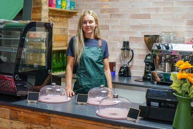 Yums & bean is a new coffee shop Handley Arcade Mansfield. Pictured; Amy Henshaw.