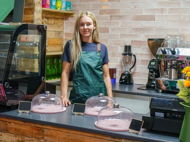 Yums & bean is a new coffee shop Handley Arcade Mansfield. Pictured; Amy Henshaw.